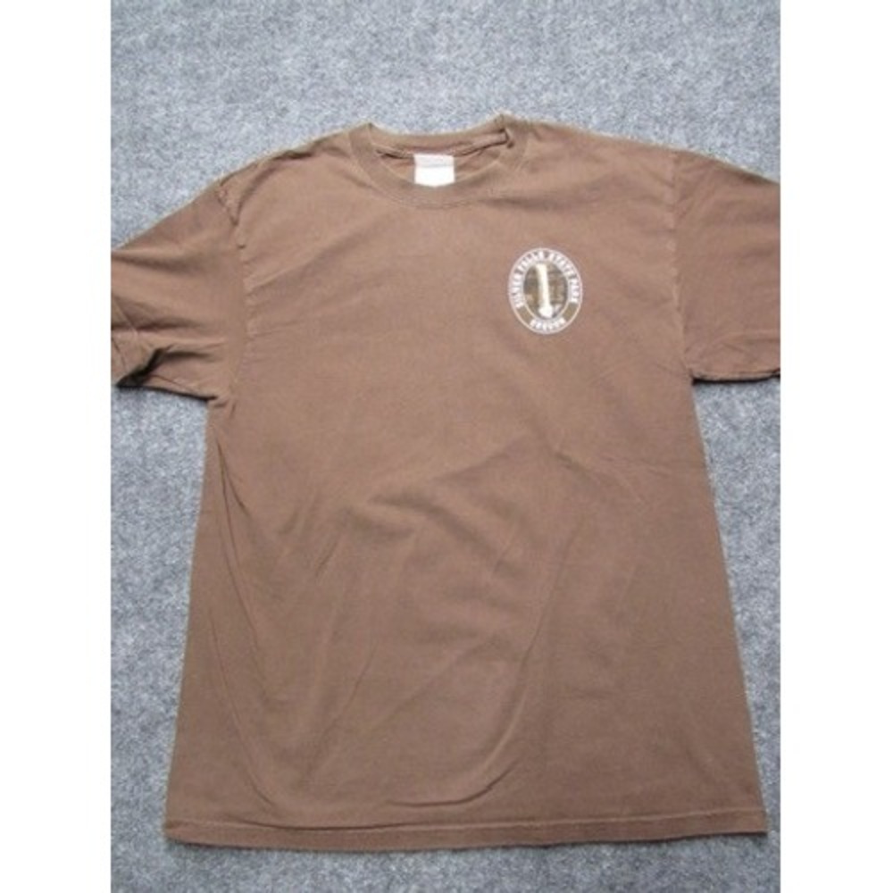 Port and Company Silver Falls State Park Oregon T-Shirt Mens Medium Brown Cotton
